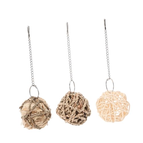 TOBBOMEY 3er-Pack Kauspielzeug Für Papageien Und Vögel Natürliches Rattan-Spielzeug Für Papageien Haustiere Interaktives Vogelkäfig-zubehör TOBBOMEY 3er-Pack Kauspielzeug Für Papageien Und Vögel Natürliches Rattan-Spielzeug Für Papageien Haustiere Interaktives Vogelkäfig-zubehör von TOBBOMEY