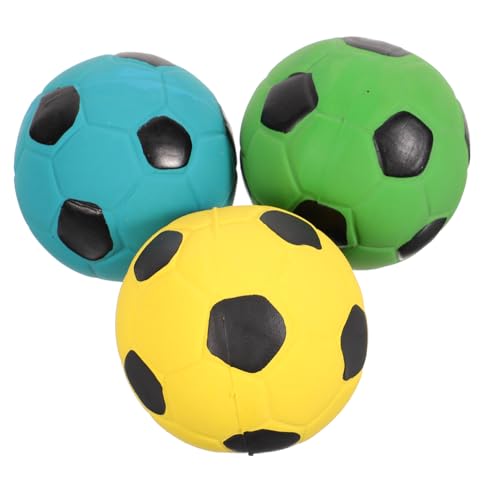 TOBBOMEY 3 Stück Teiliges Sound Fußball Bunte Springende Latexbälle in Gelb Blau Grün Interaktives Langlebiges für Haustiere TOBBOMEY 3 Stück Teiliges Sound Fußball Bunte Springende Latexbälle in Gelb Blau Grün Interaktives Langlebiges für Haustiere von TOBBOMEY