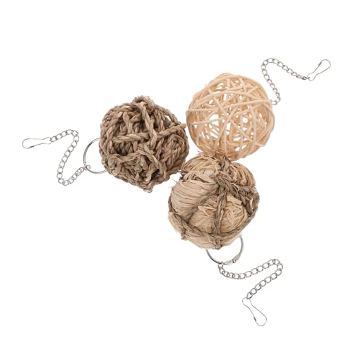 TOBBOMEY 3St Papageien-Grasball- Hamsterkäfig papagei Hamster Gesundes Rattankugel Vogelspielzeug Rattanbälle Kauspielzeug für Meerschweinchen TOBBOMEY 3St Papageien-Grasball- Hamsterkäfig papagei Hamster Gesundes Rattankugel Vogelspielzeug Rattanbälle Kauspielzeug für Meerschweinchen von TOBBOMEY