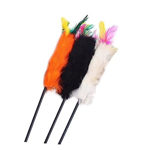 TOBBOMEY 3stücke Bunte Katzenangel Mit Kaninchenhaar Interaktives Spielzeug Für Katzen Und Kätzchen Zufällige Farben Fördert Gesunde Aktivität Und Spielspaß TOBBOMEY 3stücke Bunte Katzenangel Mit Kaninchenhaar Interaktives Spielzeug Für Katzen Und Kätzchen Zufällige Farben Fördert Gesunde Aktivität Und Spielspaß von TOBBOMEY