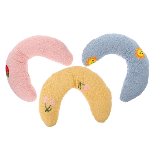 TOBBOMEY Robustes 3er-Pack für Hunde U-förmiges Nackenkissen Plüschmaterial für Bequemen TOBBOMEY Robustes 3er-Pack für Hunde U-förmiges Nackenkissen Plüschmaterial für Bequemen von TOBBOMEY