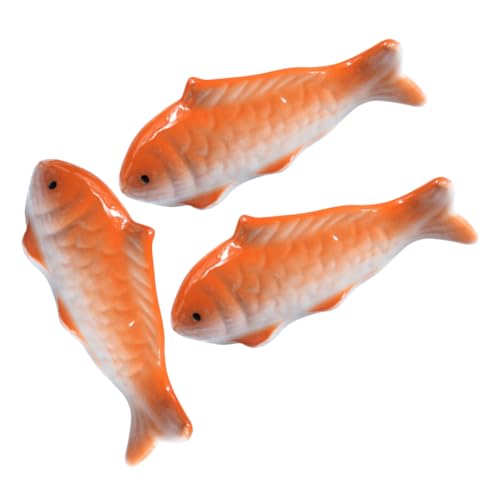 TOBBOMEY 3stücke Schwimmende Keramikfische Für Aquarium Und Teich Kleine Fischornamente Als Dekoration Für Wasserlandschaften Künstliche Fischskulpturen von TOBBOMEY