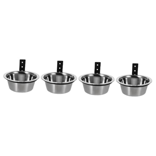 TOBBOMEY 4 Sets Robuste Hundenapf Futteraufbewahrung Wandmontierter Futternapf Für Große Hunde Edelstahl von TOBBOMEY