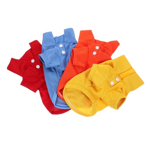 TOBBOMEY 4 Stücke Hund T-Shirt Haustier Hemd Atmungsaktive Welpen Outfit Hund Kleidung Entzückende Haustier Zubehör TOBBOMEY 4 Stücke Hund T-Shirt Haustier Hemd Atmungsaktive Welpen Outfit Hund Kleidung Entzückende Haustier Zubehör von TOBBOMEY
