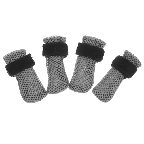 TOBBOMEY 4 Stück Katzen Pfotenschutz Schuhe Weiche Warme Pfotenüberzüge für Medikamente und Baden Sicherer Sitz rutschfest für Zuhause und Outdoor von TOBBOMEY