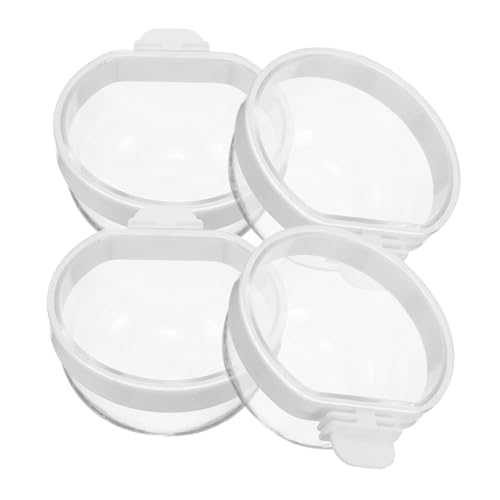 TOBBOMEY 4 Stück Parrot Feeder Cup aus Transparentem Kunststoff Abnehmbarer Wasserspender mit Spritzgeschütztem Design Platzsparend Hängend für Cockatiel Conure Budgie TOBBOMEY 4 Stück Parrot Feeder Cup aus Transparentem Kunststoff Abnehmbarer Wasserspender mit Spritzgeschütztem Design Platzsparend Hängend für Cockatiel Conure Budgie von TOBBOMEY