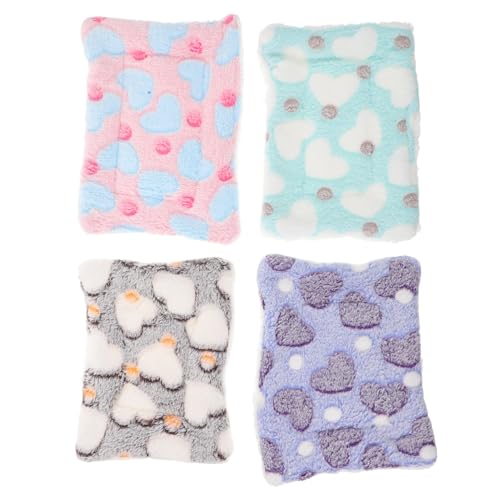TOBBOMEY Warme Meerschweinchen Fleece Bettwäsche Set 4pcs Haustier Kissen Fleece Material von TOBBOMEY