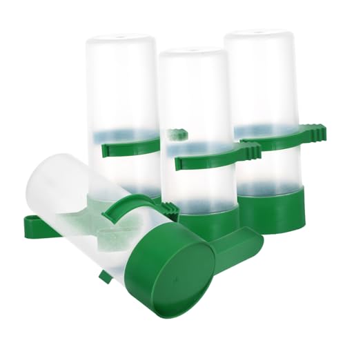 TOBBOMEY 4 Stück Vogeltränke, Vogelwasserspender, Chamäleon Futterspender, Sittich Wasserspender Für Käfig, Wildvogel Wasserspender, Vogelfutterspender Für Den Innenbereich, Haustier von TOBBOMEY