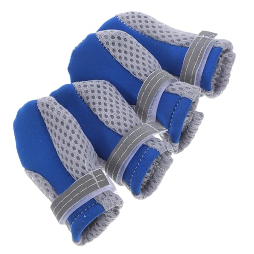 TOBBOMEY 4 Stück Welpen Netzschuhe, rutschfeste Haustierschuhe, Katzenschuhe, Hundestiefel, Kleine Haustier Hundeschuhe, Praktische Hundeschuhe, Welpen Haustierschuhe, Welpenschuhe, von TOBBOMEY