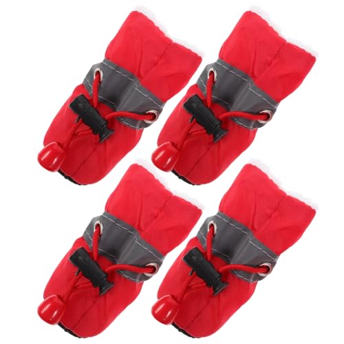 TOBBOMEY 4 Stück rutschfeste Haustierschuhe, Welpenschuhe, Praktische Hundestiefel, Haustierschuhe Für Regen, rutschfeste Haustierschuhe, Hundeschuhe Mit Kordelzug, Haustier Welpenschuhe, TOBBOMEY 4 Stück rutschfeste Haustierschuhe, Welpenschuhe, Praktische Hundestiefel, Haustierschuhe Für Regen, rutschfeste Haustierschuhe, Hundeschuhe Mit Kordelzug, Haustier Welpenschuhe, von TOBBOMEY