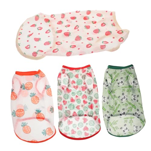TOBBOMEY 4 Stücke Hundeshirt Ärmellos Atmungsaktive Sommerkleidung für Kleine und Katzen mit Uv Schutz Leichtes und Stylisches Tieroutfit Panda Herzmotiv TOBBOMEY 4 Stücke Hundeshirt Ärmellos Atmungsaktive Sommerkleidung für Kleine und Katzen mit Uv Schutz Leichtes und Stylisches Tieroutfit Panda Herzmotiv von TOBBOMEY