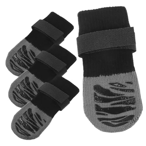 TOBBOMEY 4 Teilige Haustiersocken, Wiederverwendbare Pfotenschützer, Atmungsaktive Pfotenschützer, Tragbarer Hundepfotenschutz, Waschbare Hundesocken, Waschbarer Pfotenschutz, von TOBBOMEY