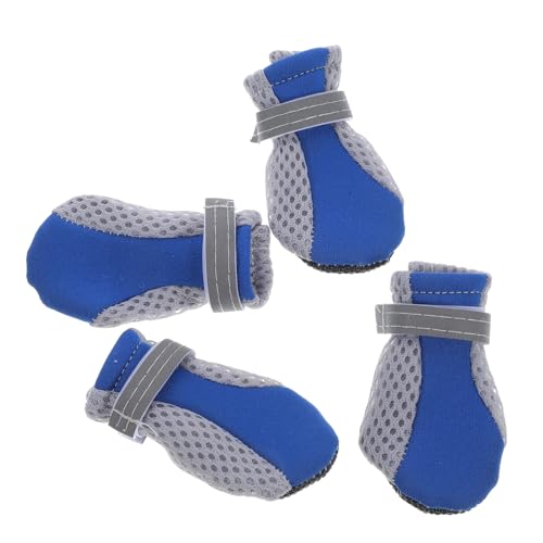 TOBBOMEY 4er Set Atmungsaktive Hundeschuhe Mit Rutschfester Sohle Pfotenschutz Für Kleine Hunde Ideal Für Outdoor Aktivitäten Größe Bequeme Und Praktische Haustier Schuhe TOBBOMEY 4er Set Atmungsaktive Hundeschuhe Mit Rutschfester Sohle Pfotenschutz Für Kleine Hunde Ideal Für Outdoor Aktivitäten Größe Bequeme Und Praktische Haustier Schuhe von TOBBOMEY