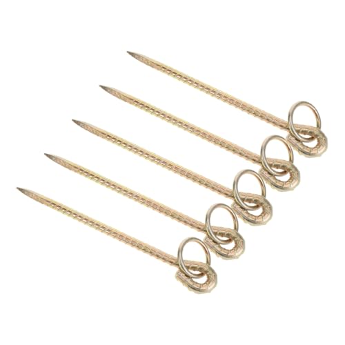 TOBBOMEY 5 Stück Hundeanbindepfähle Für Und Camping, Robuster Bodenanker Für Haustiere Und Vieh, Geeignet Für Verschiedene Outdoor-aktivitäten, Golden TOBBOMEY 5 Stück Hundeanbindepfähle Für Und Camping, Robuster Bodenanker Für Haustiere Und Vieh, Geeignet Für Verschiedene Outdoor-aktivitäten, Golden von TOBBOMEY