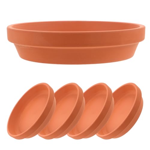TOBBOMEY 5 Stück Runde Blumentopf Tropfschalen mit Abflussloch und Langlebig für und Außenpflanzen von TOBBOMEY
