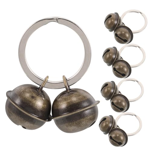 TOBBOMEY 5 Stück Teiliges Haustier Glocken mit Schlüsselring Vielseitige Katzen und Hundehalsband Anhänger DIY Glöckchen für Training Dekoration und Zubehör TOBBOMEY 5 Stück Teiliges Haustier Glocken mit Schlüsselring Vielseitige Katzen und Hundehalsband Anhänger DIY Glöckchen für Training Dekoration und Zubehör von TOBBOMEY