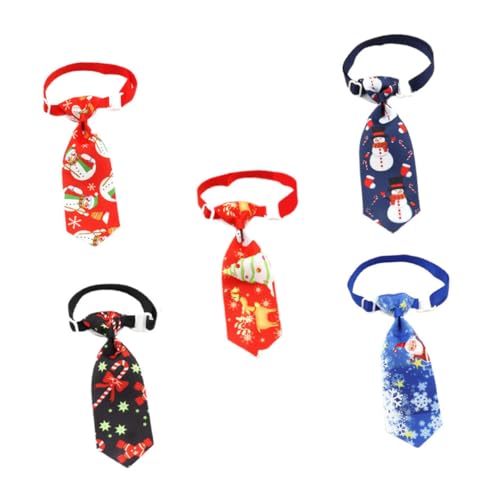 TOBBOMEY 5stücke Weihnachts-hundehalsbänder Mit Verstellbarem Krawatten-Design Für Partys Und Hochzeiten Bunten Farben Für Einen Stilvollen Auftritt Ihrer Haustiere TOBBOMEY 5stücke Weihnachts-hundehalsbänder Mit Verstellbarem Krawatten-Design Für Partys Und Hochzeiten Bunten Farben Für Einen Stilvollen Auftritt Ihrer Haustiere von TOBBOMEY