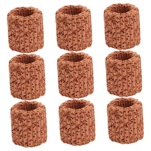 TOBBOMEY 9 Stück Teiliges Aquarium Keramik Filterringe Langlebige Filterringe für Effiziente Wasserfiltration Sicher für Fische und Pflanzen als Pflanzhalter und Zubehör für Aquarien und von TOBBOMEY