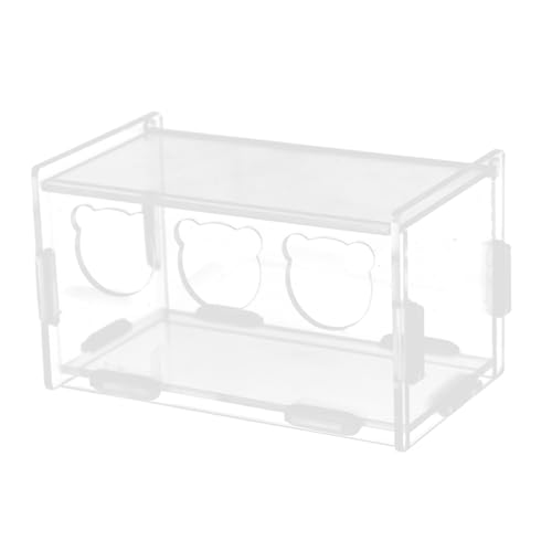 TOBBOMEY Acryl futternapf für Rutin hühner Transparenter Langlebiger Futterspender Leicht zu Reinigen Vielseitiger Futterbehälter für Geflügelkäfige Platzsparend und Bruchsicher von TOBBOMEY