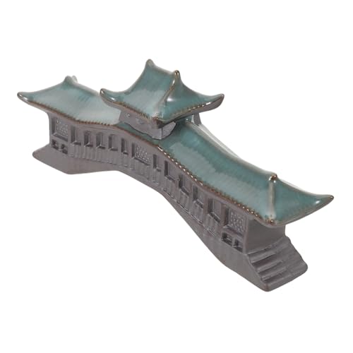TOBBOMEY Aquariumbrücke Miniatur-gartenornament Für Fischtank Dekoration Brücken-Aquarium-dekor Pagodenskulptur Aquarium-feng-Shui-turmskulptur Für Innen Außenbereich von TOBBOMEY