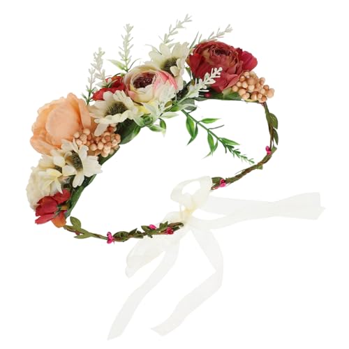 TOBBOMEY Delikates Hundehalsband mit Künstlichen Blumen Leichtes Hochzeits-Blumenkranz- für Hunde und Elegante Foto-Requisite für Festliche Anlässe und Haustierfeiern von TOBBOMEY