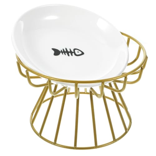 TOBBOMEY Erhöhter Keramik katzennapf mit Metallständer rutschfest Sicher und Stabil Schützt Halswirbelsäule Geeignet für Futter und Wasser Täglicher Gebrauch Praktischer Katzen wassernapf TOBBOMEY Erhöhter Keramik katzennapf mit Metallständer rutschfest Sicher und Stabil Schützt Halswirbelsäule Geeignet für Futter und Wasser Täglicher Gebrauch Praktischer Katzen wassernapf von TOBBOMEY