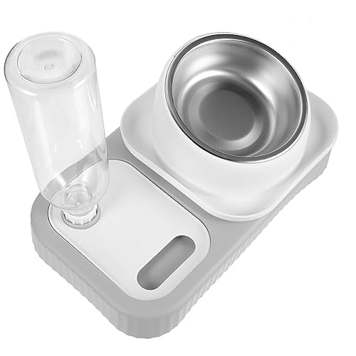 TOBBOMEY Automatischer Futter- und Wasserspender für Haustiere Katzen und Hunde 2-napf-Set Kompaktes Design TOBBOMEY Automatischer Futter- und Wasserspender für Haustiere Katzen und Hunde 2-napf-Set Kompaktes Design von TOBBOMEY