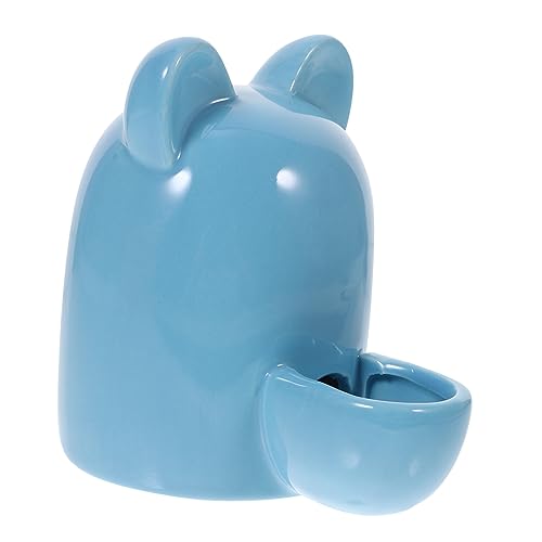 TOBBOMEY Selbstdosierender Wasserspender Für Haustiere Keramiknapf Im Katzenohren-Design 100 Ml Spart Zeit Für Hamster-Katzenbesitzer von TOBBOMEY