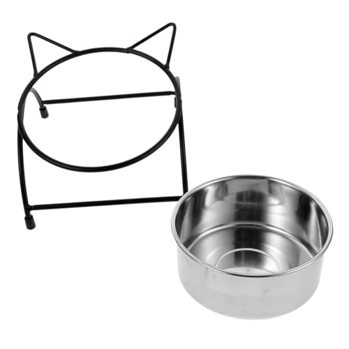 TOBBOMEY Futterspender Für Haustiere, Hundefutterbehälter, Tierfutterbehälter, Katzenfutternäpfe, Erhöht, Stabiler Hundenapf, Tiernapf, Tierfutternapf, Praktischer Hundenapf, Erhöhter von TOBBOMEY