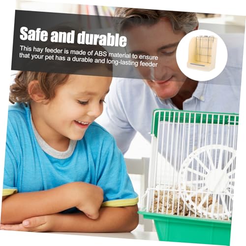 TOBBOMEY Futterspender Heuraufe aus Glattem Burrfreiem Material mit Zaun Design gegen Futterverschwendung Geeignet für Meerschweinchen Chinchillas und Kleine Haustiere Praktische von TOBBOMEY