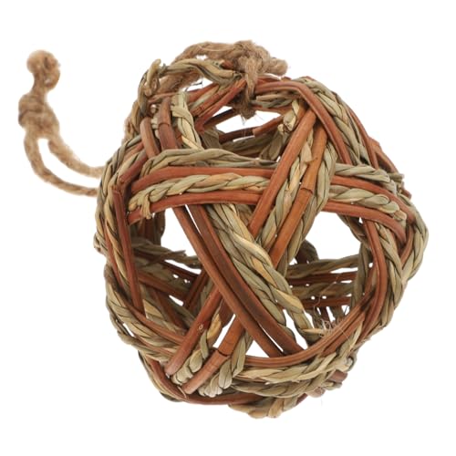 TOBBOMEY Kleintier-Spielzeug Kauball Aus Weide Für Meerschweinchen Kaninchen Vögel Sicheres Natürliches Kauzeug Für Gesunde Zähne Und Stundenlangen Spielspaß Fördert Natürliche von TOBBOMEY