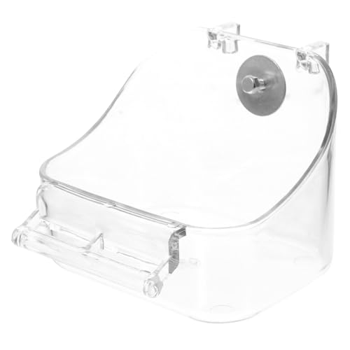 TOBBOMEY Hängende Vogel Badewanne aus Transparentem Langlebigem PP Multifunktionaler Futter und Wassernapf für Wellensittiche Papageien und Kleine Vögel Geeignet als Dusch und Sandbad für TOBBOMEY Hängende Vogel Badewanne aus Transparentem Langlebigem PP Multifunktionaler Futter und Wassernapf für Wellensittiche Papageien und Kleine Vögel Geeignet als Dusch und Sandbad für von TOBBOMEY