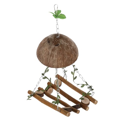 TOBBOMEY Papagei Schaukel Spielzeug für Ziervögel Sittich Schaukel Zubehör Vogelkäfig Spielzeug Coconut Nest Vogel Sitzstange Stehen TOBBOMEY Papagei Schaukel Spielzeug für Ziervögel Sittich Schaukel Zubehör Vogelkäfig Spielzeug Coconut Nest Vogel Sitzstange Stehen von TOBBOMEY