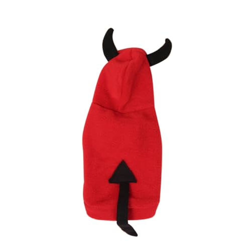 TOBBOMEY Halloween Haustier Teufel Kostüm Verwandlungskostüm Warmes Hunde Wintermantel für Welpen Festliche Verkleidung für Halloween Weihnachten Fotoshooting TOBBOMEY Halloween Haustier Teufel Kostüm Verwandlungskostüm Warmes Hunde Wintermantel für Welpen Festliche Verkleidung für Halloween Weihnachten Fotoshooting von TOBBOMEY