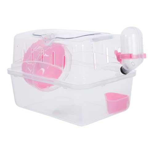 TOBBOMEY Hamster Außenkäfig, Hamster Reiseträger, Hand Hamsterkäfig, Kleintier Transportbox, Meerschweinchen Koffer, Haustier Rattenkäfig, Hamster Reisekäfig, Reise Haustierkäfig, von TOBBOMEY