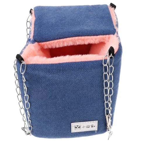 TOBBOMEY Hamster Baumwollnest, Frettchen Hängematte, Hängendes Meerschweinchenbett, Wintervogelnest, Warmes Meerschweinchenbett, Rattenhängematte Für Käfig, Hamsterkäfig Zubehör, von TOBBOMEY
