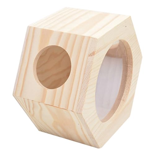 TOBBOMEY Hamster Chalet, Rattenkäfig, Chinchilla Spielzeug, Hamster Zuhause, Hamsterhaus, Hamstervilla, Hölzernes Rattenzimmer, Heimdekor, Kleine Villa Für Ratten, Chinchilla Spielzeug, von TOBBOMEY