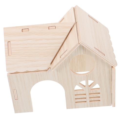 TOBBOMEY Hamster Holz Haus Kleines Haustier Versteck aus Verschleißfestem Holz Sicher und Bequem für Hamster Meerschweinchen und Ratten für Käfige TOBBOMEY Hamster Holz Haus Kleines Haustier Versteck aus Verschleißfestem Holz Sicher und Bequem für Hamster Meerschweinchen und Ratten für Käfige von TOBBOMEY