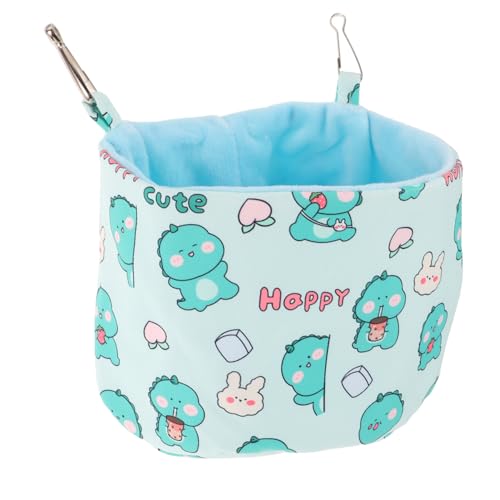 TOBBOMEY Hamster Hängematte Kuschelnest Warmes Schlafbett für Kleine Nager Wie Meerschweinchen Ratte und Hamster Hängendes Weiches Haustierbett für Käfig Zubehör und Kalte Jahreszeiten von TOBBOMEY