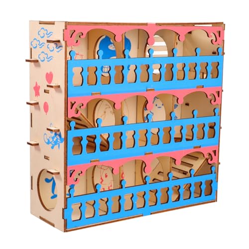 TOBBOMEY Hamster Holzlabyrinth Tunnel für Kleintiere Interaktives Kauspielzeug zur Beschäftigung und Verhaltensförderung Geeignet für Zwerghamster und Kleine Haustiere Entspannendes zur TOBBOMEY Hamster Holzlabyrinth Tunnel für Kleintiere Interaktives Kauspielzeug zur Beschäftigung und Verhaltensförderung Geeignet für Zwerghamster und Kleine Haustiere Entspannendes zur von TOBBOMEY