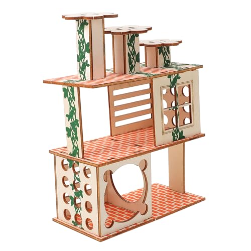 TOBBOMEY Hamster Klettergerüst, Hamster Versteck, Villa, Rattenversteck, Eichhörnchenhaus, Rattenhaus, Hamster Versorgungskäfig, Eichhörnchenversteck, Käfig, Hamsterhaus, Dekoratives TOBBOMEY Hamster Klettergerüst, Hamster Versteck, Villa, Rattenversteck, Eichhörnchenhaus, Rattenhaus, Hamster Versorgungskäfig, Eichhörnchenversteck, Käfig, Hamsterhaus, Dekoratives von TOBBOMEY