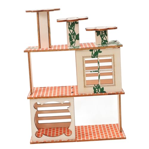 TOBBOMEY Hamsterversteck Aus Holz Mit Rampe Kleintierhaus Für Meerschweinchen Und Hamster Stabil Und Dekorativ Spielzeug Für Kleine Haustiere Für Käfige Rückzugsort TOBBOMEY Hamsterversteck Aus Holz Mit Rampe Kleintierhaus Für Meerschweinchen Und Hamster Stabil Und Dekorativ Spielzeug Für Kleine Haustiere Für Käfige Rückzugsort von TOBBOMEY