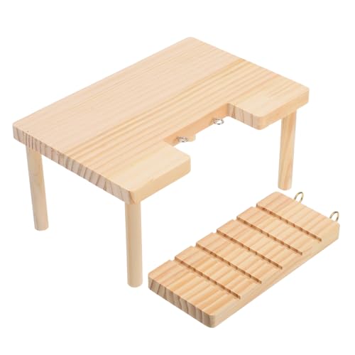 TOBBOMEY Hamster Holzplattform Mit Treppe Kleine Tierlandschaft Für Meerschweinchen Ratten Und Chinchillas Und Stilvolle Käfigeinrichtung Für Kleintiere TOBBOMEY Hamster Holzplattform Mit Treppe Kleine Tierlandschaft Für Meerschweinchen Ratten Und Chinchillas Und Stilvolle Käfigeinrichtung Für Kleintiere von TOBBOMEY