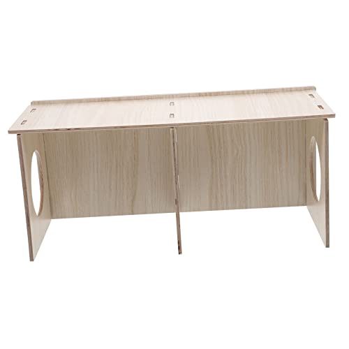 TOBBOMEY Hamster Versteck Aus Massivholz, Hamsterzimmer, Hamsterbett, Hamster Lebensraum, Hamster Unterschlupf, Hamster Spielzeug, Holzhütte, Hamster Holzkäfig, Hamster von TOBBOMEY