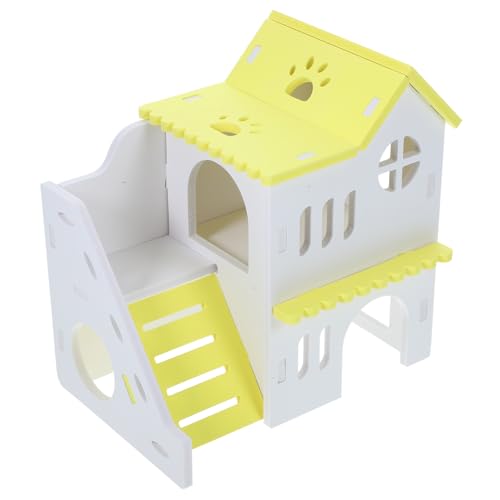 TOBBOMEY Hamster Versteckhaus aus Stabilem mit Leiter Langlebiges Kleintierhaus für Hamster Meerschweinchen Kaninchen Zubehör Geeignet als Schlafplatz und Höhle TOBBOMEY Hamster Versteckhaus aus Stabilem mit Leiter Langlebiges Kleintierhaus für Hamster Meerschweinchen Kaninchen Zubehör Geeignet als Schlafplatz und Höhle von TOBBOMEY