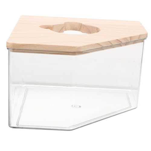 TOBBOMEY Hamsterbadezimmer, Hamsterzubehör, Hamstersandbad, Hamsterbadezimmer, Hamsterbedarf, Chinchilla Sandbadbehälter, Hamsterzubehör, Chinchilla Badewanne, Meerschweinchen von TOBBOMEY