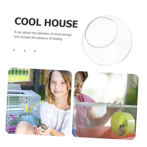 TOBBOMEY Hamsterhaus Transparent Kleintier Kühlnest Schlafplatz für Hamster Chinchilla Kleintiere Sommer Haustier Rückzugsort Langlebiges Hamsterbett von TOBBOMEY