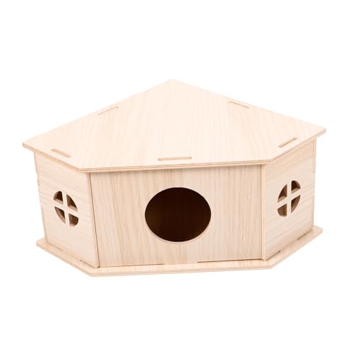 TOBBOMEY Holz Hamsterversteck Dreiecks-Haus Für Kleintiere Stabiles Und Langlebiges Design Für Zwerghamster Chinchillas Und Andere Nager Fördert Spiel Und Entspannung Im Käfig TOBBOMEY Holz Hamsterversteck Dreiecks-Haus Für Kleintiere Stabiles Und Langlebiges Design Für Zwerghamster Chinchillas Und Andere Nager Fördert Spiel Und Entspannung Im Käfig von TOBBOMEY