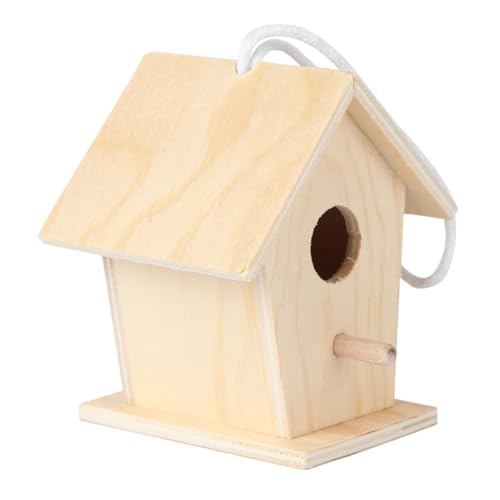 TOBBOMEY Handgefertigtes DIY Holz Vogelhaus Bausatz zum Bemalen Leichtes Robustes Vogel Nest mit Aufhängung für Garten Frühling Bastelset und Dekorative Haustier hänge hütte TOBBOMEY Handgefertigtes DIY Holz Vogelhaus Bausatz zum Bemalen Leichtes Robustes Vogel Nest mit Aufhängung für Garten Frühling Bastelset und Dekorative Haustier hänge hütte von TOBBOMEY