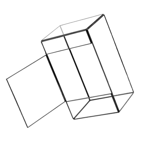 TOBBOMEY Handgefertigtes Geometrisches Terrarium Langlebiger Zinnrahmen Leichter Pflanzbehälter für Mikrolandschaft Desktop Ökosystem Dekoration Vielseitiger Pflanzenhalter für Sukkulenten von TOBBOMEY